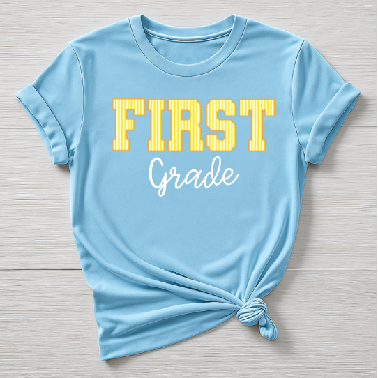 1st Grade Yellow Stripe Tee
